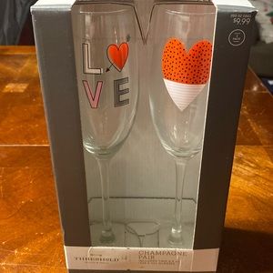 Brand new champagne glasses.  Set of 2
